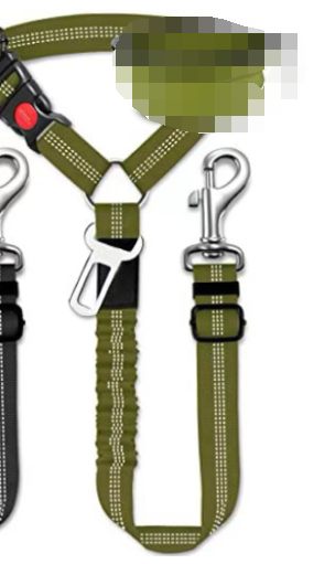 Pet Car Seat Belt Traction Rope Cross-border Hot Picking Dog Rope Retractable Large Dog Ring Buckle Dog Chain Nylon