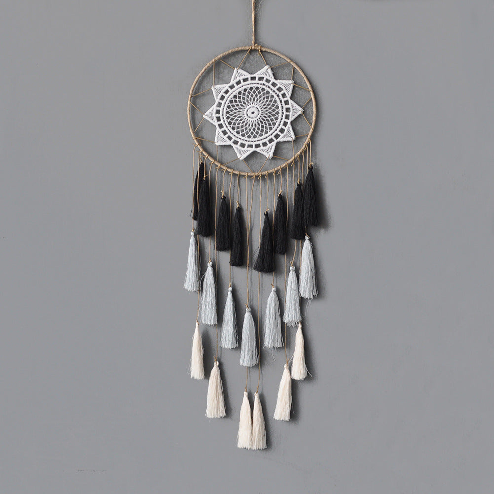 Bohemian Tassel Dream Catcher – Large Round Wall Decoration