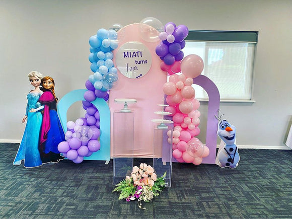 ELSA AND ANNA FROZEN-INSPIRED BALLOON GARLAND - PERFECT FOR FROSTY BIRTHDAY