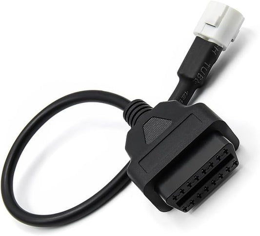 OBD2 OBDII Diagnostic Cable 6 Pin to 16 Pin Adapter Compatible with Suzuki Motorcycle