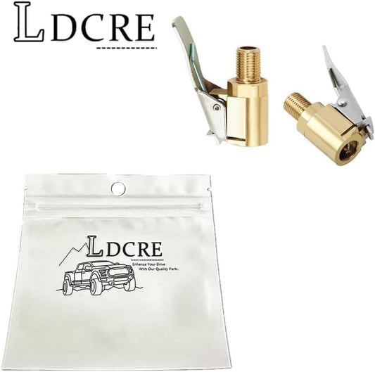 Tire Air Chuck with Clip Adapter, Brass Locking Tire Inflator Nozzle Adapter Connect, No Leakage Tire Chucks for Vehicle Inflator Compressor Pump Connect Accessories Tool 8mm 2Pack