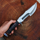 Multifunction Fixed Blade tracker Knives D2 Tracker Knife Custom Handmade D2 Steel tracker Knife With Sheath (Tracker Knife-8)