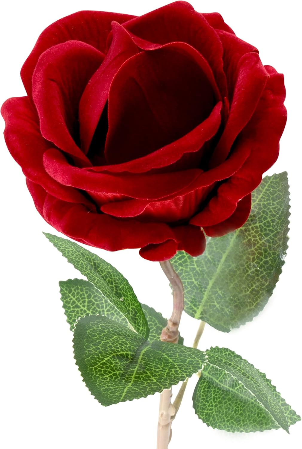 Noble Rose Ring Box - Flower Heart Engagement Ring Box for Proposal Ring, Ceremony, Wedding or Special Occasions (Red)