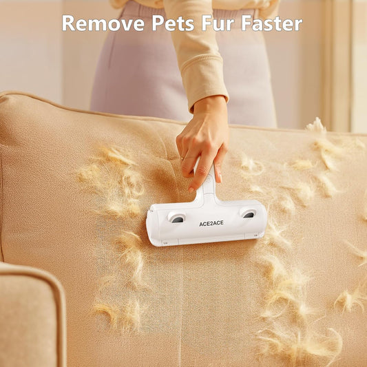 ACE2ACE Pet Hair Remover, Reusable Lint Roller for Pet Hair, Self-Cleaning Lint Remover Brush Built-in Dust Bin, Dog Hair Remover for Couch, Furniture, Carpet, Sofa and Bedding