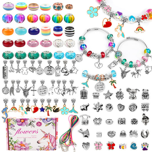 Children's DIY Bracelet Set Unicorn Cute Jewelry Panjia Beads 1.75cm Box Height