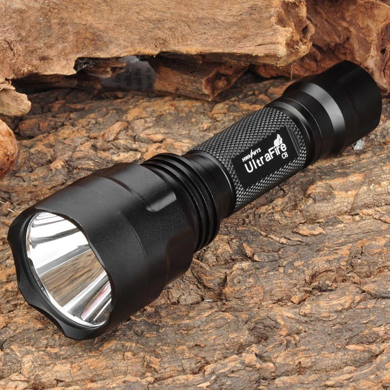C8 Rechargeable LED Flashlight – T6/Q5 Long-Range Torch