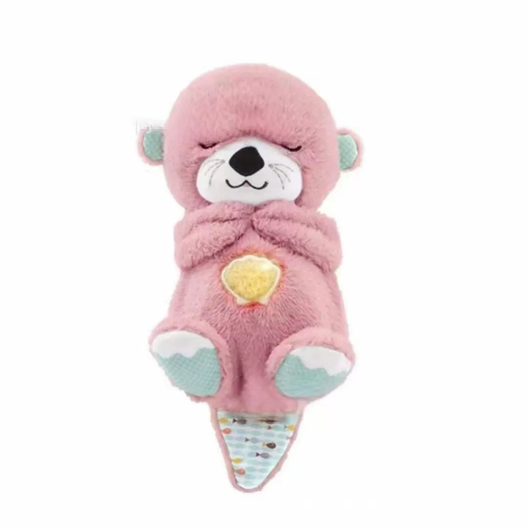 Breathing Luminous Otter Bear Plush Toy Soothing Baby Sleep Doll Cute Girl Gift Doll