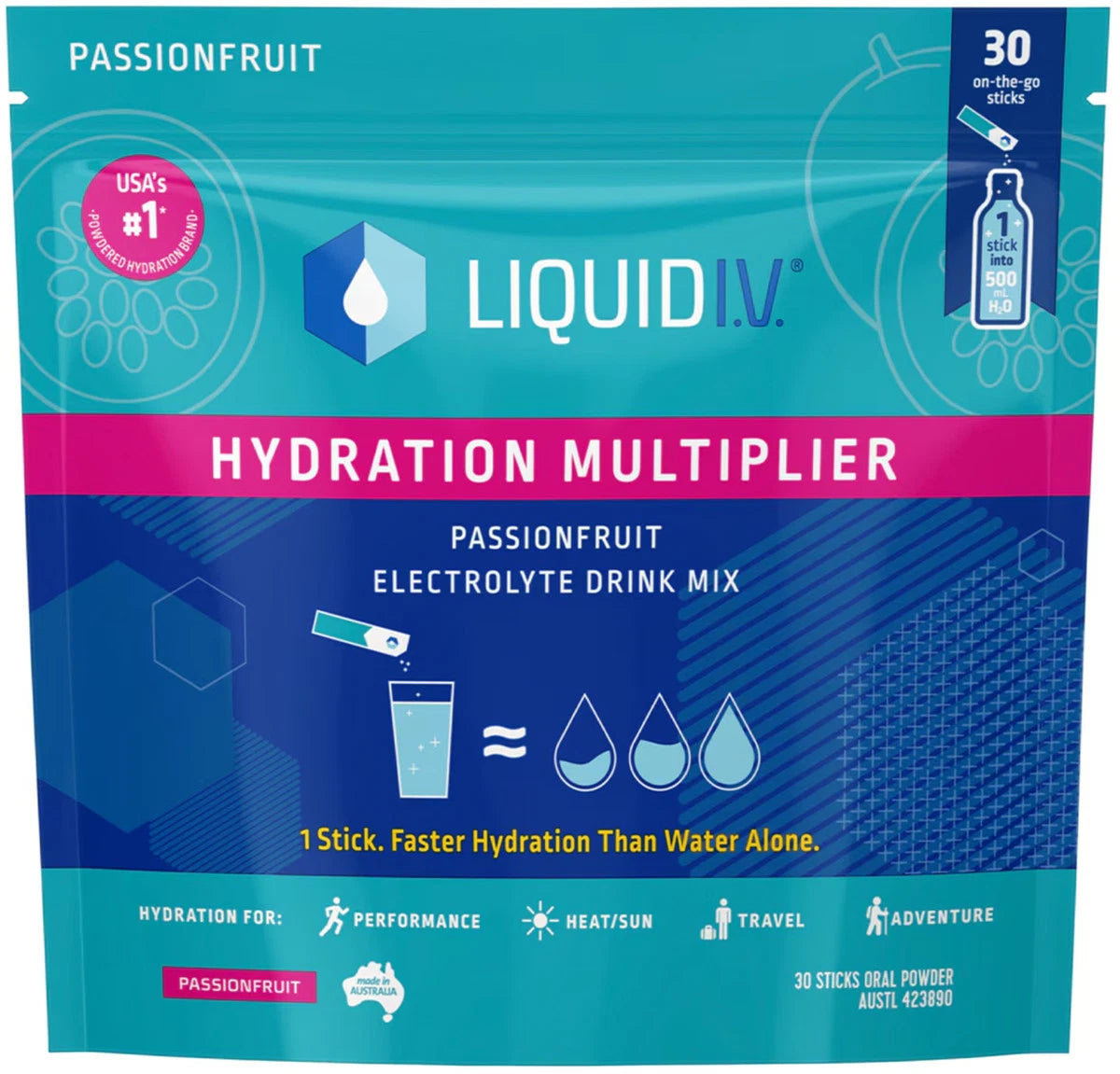 Liquid I.V. Hydration Multiplier Passionfruit Sachets (30 pk)