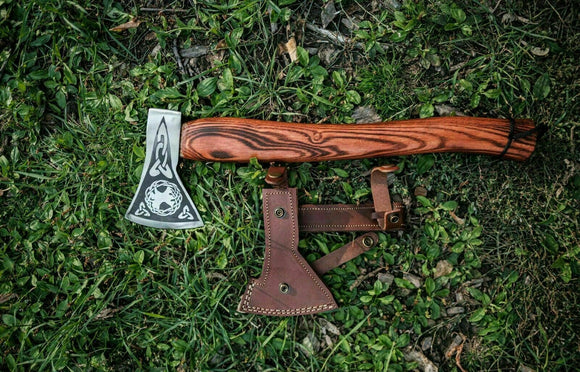 Tomahawk Hatchet Custom Forged High Bearded Wood Axe Beautiful Design Gift item