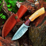 Beautiful Custom Handmade Damascus Hunting Knife Best Damascus Steel Blade.