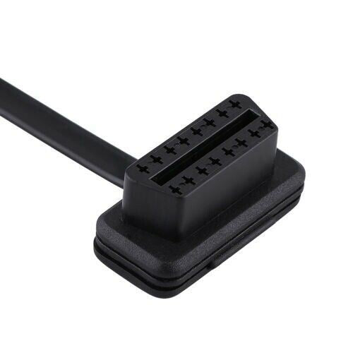 New OBD2 16Pin Male to Female Diagnostic Splitter Elbow Extension Connector