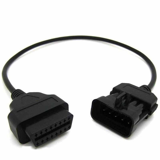 Opel Vauxhall 10 pin to 16 pin OBDII Female Auto Car DLC Extension Adapter Cable