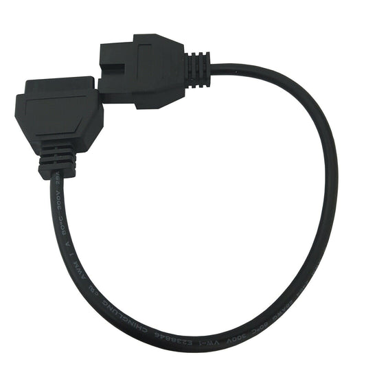 New 12 Pin OBD1 Male to 16 Pin OBD2 Female Diagnostic Adapter Cable for Hyundai