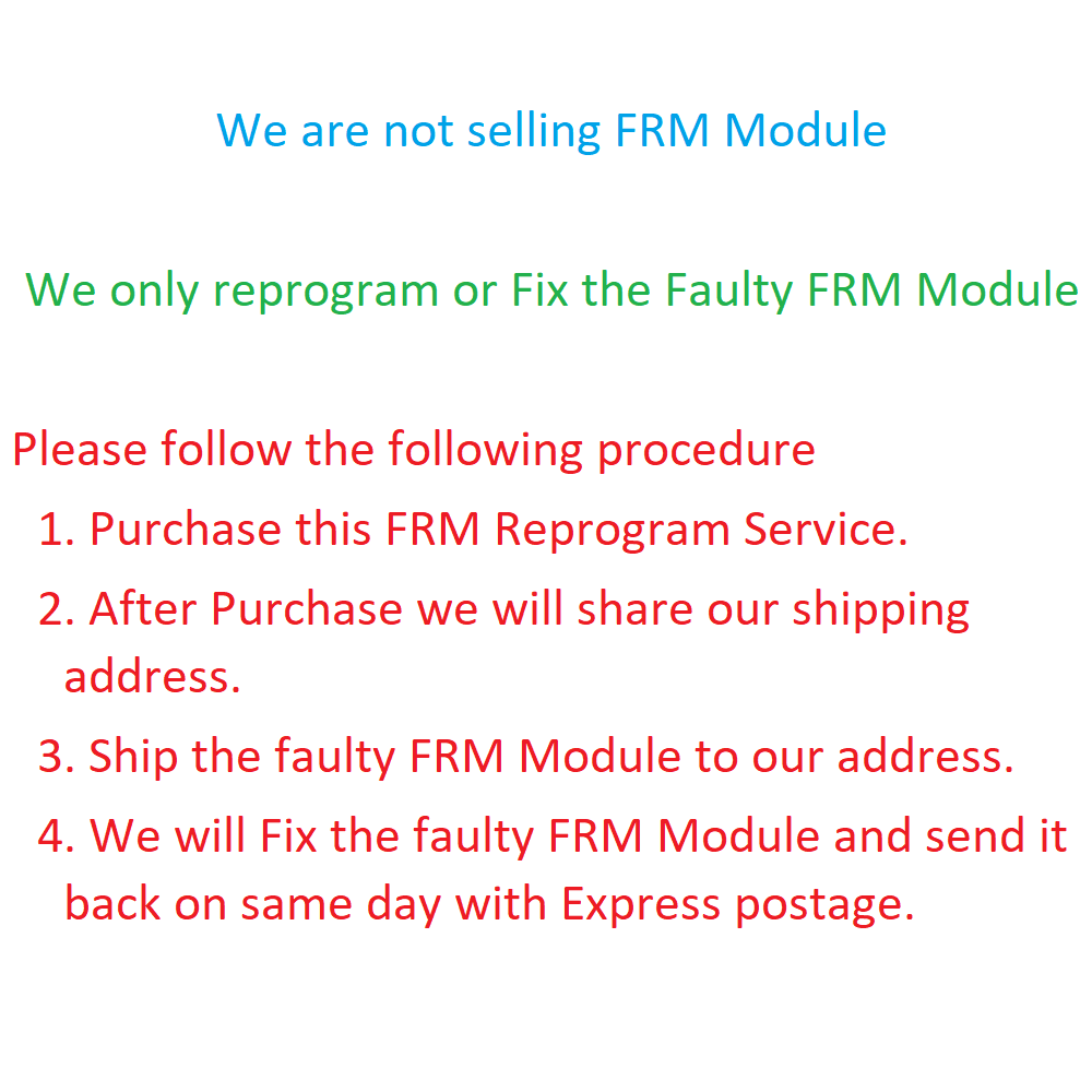 BMW & MINI FRM3 Footwell Module Repair Service E87 E90 E70 R56 - Fast Repair FRM