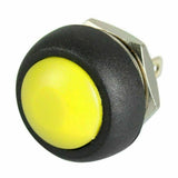 Yellow Mini Round Switch 12mm Waterproof Momentary ON-OFF Push Button