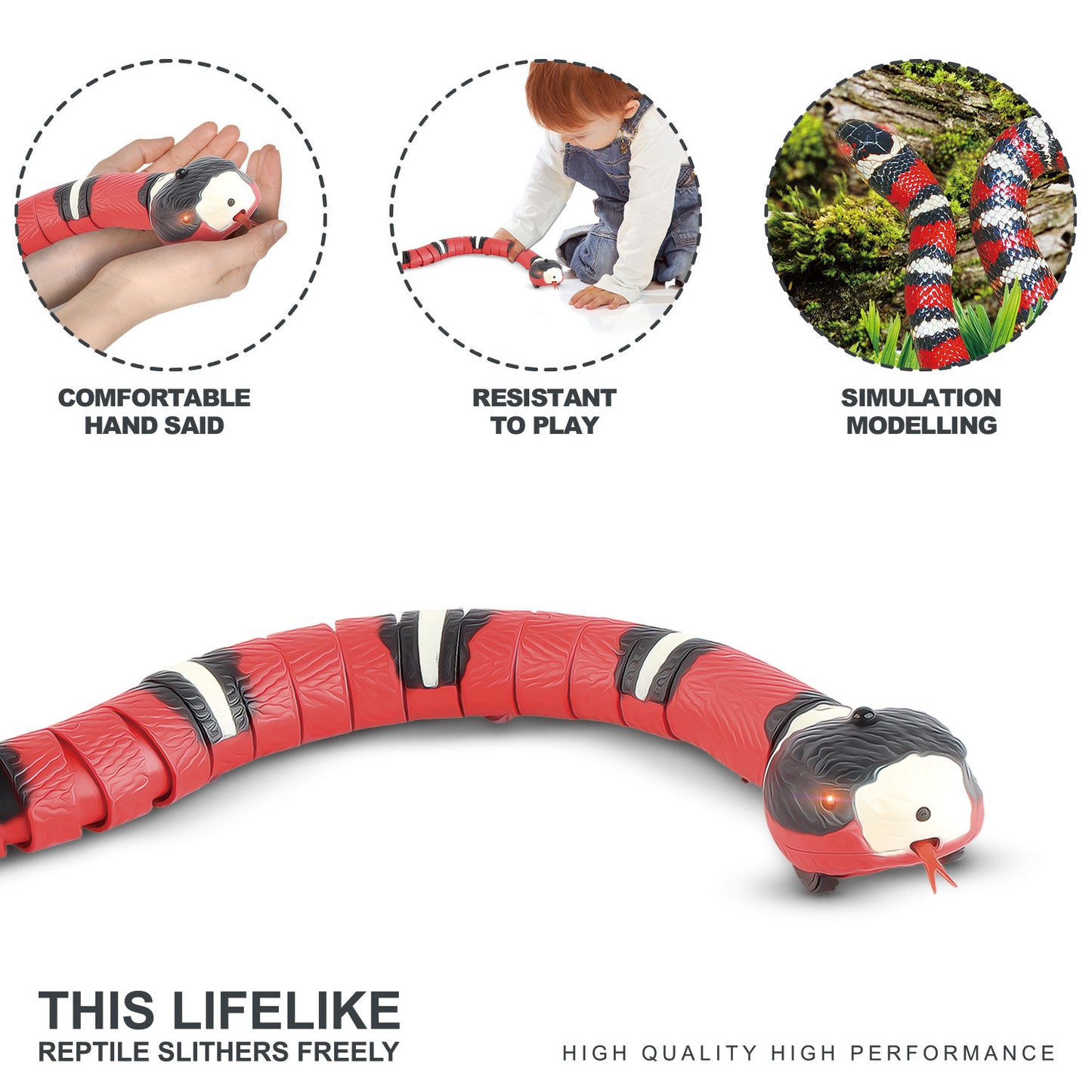 Spot Tricky Toy Snake Teasing Cat Teasing Dog Children Interactive Automatic Sleep Walking Electric Induction Snake