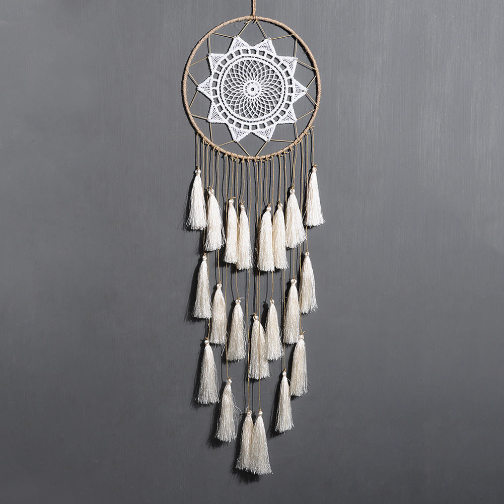 Exclusively For Bohemian Tassel Dream Catcher Large Circle Lace Home Decoration