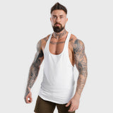 Muscle Fitness Men's Brothers Summer Sports Leisure Elastic Quick-drying Blank Light Board Logo-free Stitching Vest