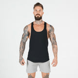 Muscle Fitness Men's Brothers Summer Sports Leisure Elastic Quick-drying Blank Light Board Logo-free Stitching Vest