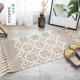 Cotton And Linen Mat Ethnic Style Carpet Non-slip Mat Home