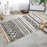 Cotton And Linen Mat Ethnic Style Carpet Non-slip Mat Home