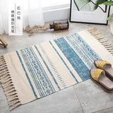 Cotton And Linen Mat Ethnic Style Carpet Non-slip Mat Home