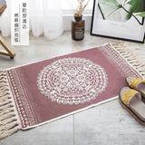 Cotton And Linen Mat Ethnic Style Carpet Non-slip Mat Home