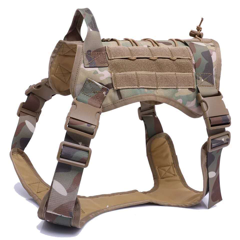 Adjustable Tactical Dog Vest & Lead Set – Outdoor Training Harness