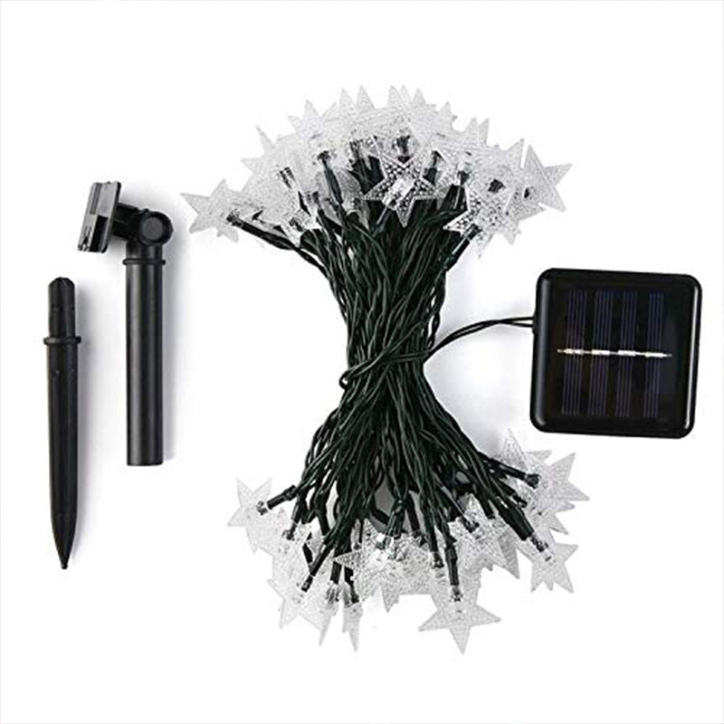LED Solar Star String Lights Outdoor Waterproof Courtyard Garden Decorative