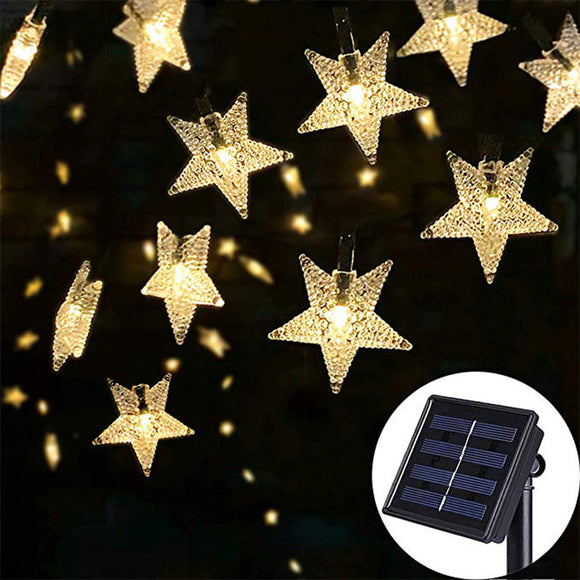 LED Solar Star String Lights Outdoor Waterproof Courtyard Garden Decorative