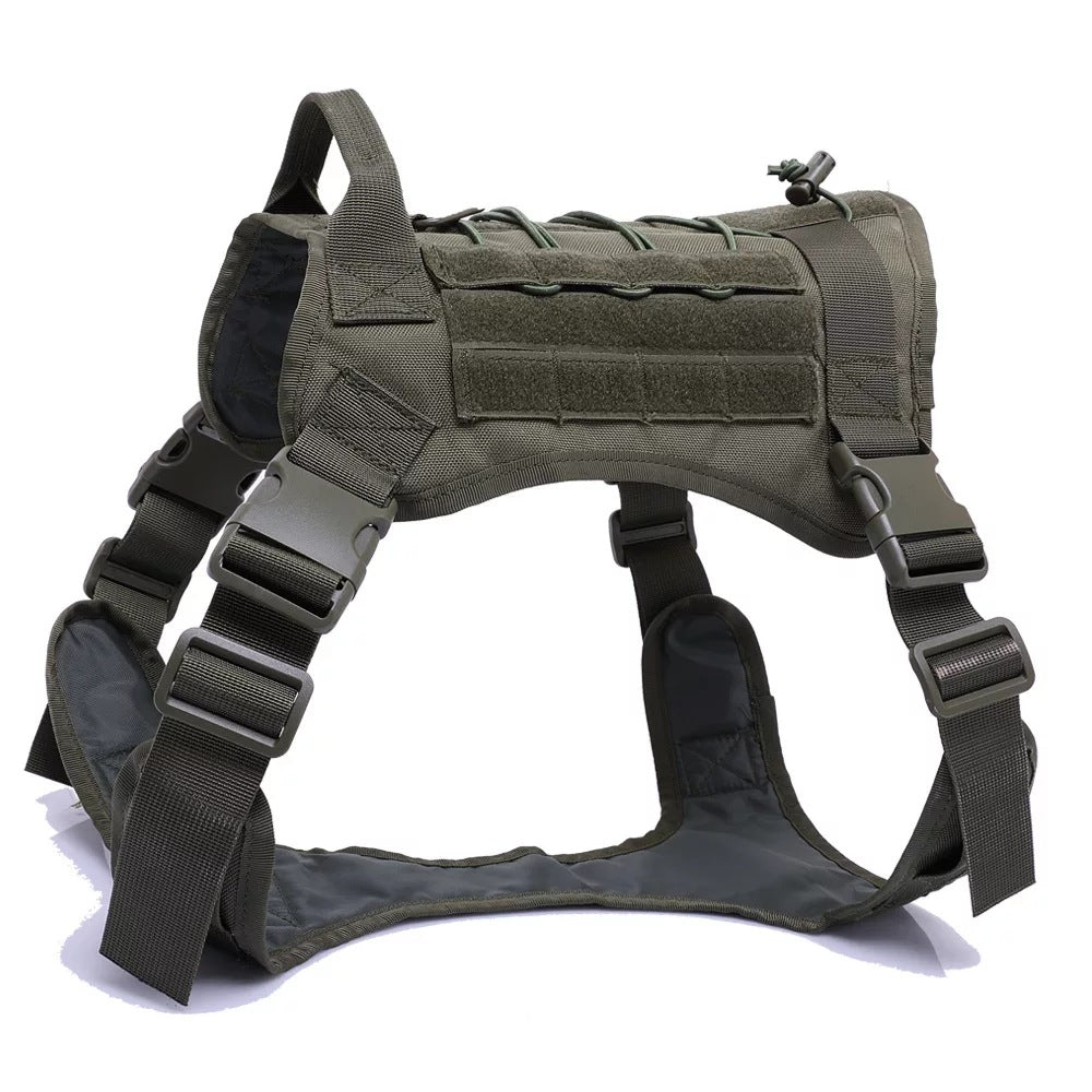 Dog Vest Dog Clothes Outdoor Pet Clothes Traction Rope Set Military Dog Police Dog Training Vest Equipment