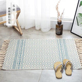 Cotton And Linen Mat Ethnic Style Carpet Non-slip Mat Home