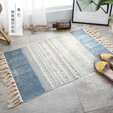 Cotton And Linen Mat Ethnic Style Carpet Non-slip Mat Home