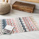 Cotton And Linen Mat Ethnic Style Carpet Non-slip Mat Home