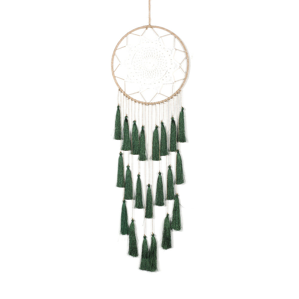 Bohemian Tassel Dream Catcher – Large Round Wall Decoration