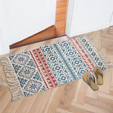 Cotton And Linen Mat Ethnic Style Carpet Non-slip Mat Home