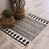 Cotton And Linen Mat Ethnic Style Carpet Non-slip Mat Home