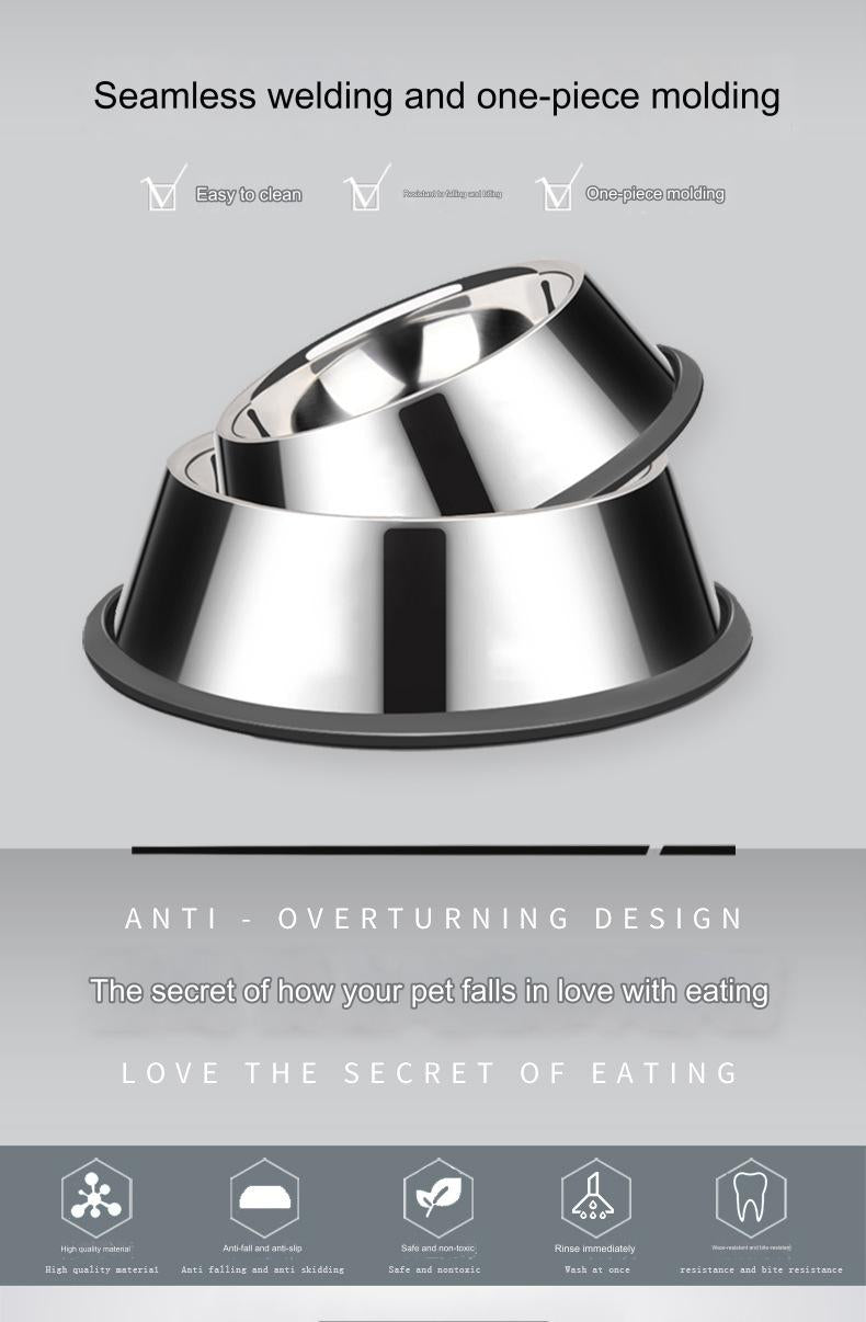 Stainless Steel Dog Bowl Anti-Gulping Slow Feeder Safe Washable Pet Food Water Bowl Small Medium Large Dog Slow Eating