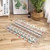 Cotton And Linen Mat Ethnic Style Carpet Non-slip Mat Home