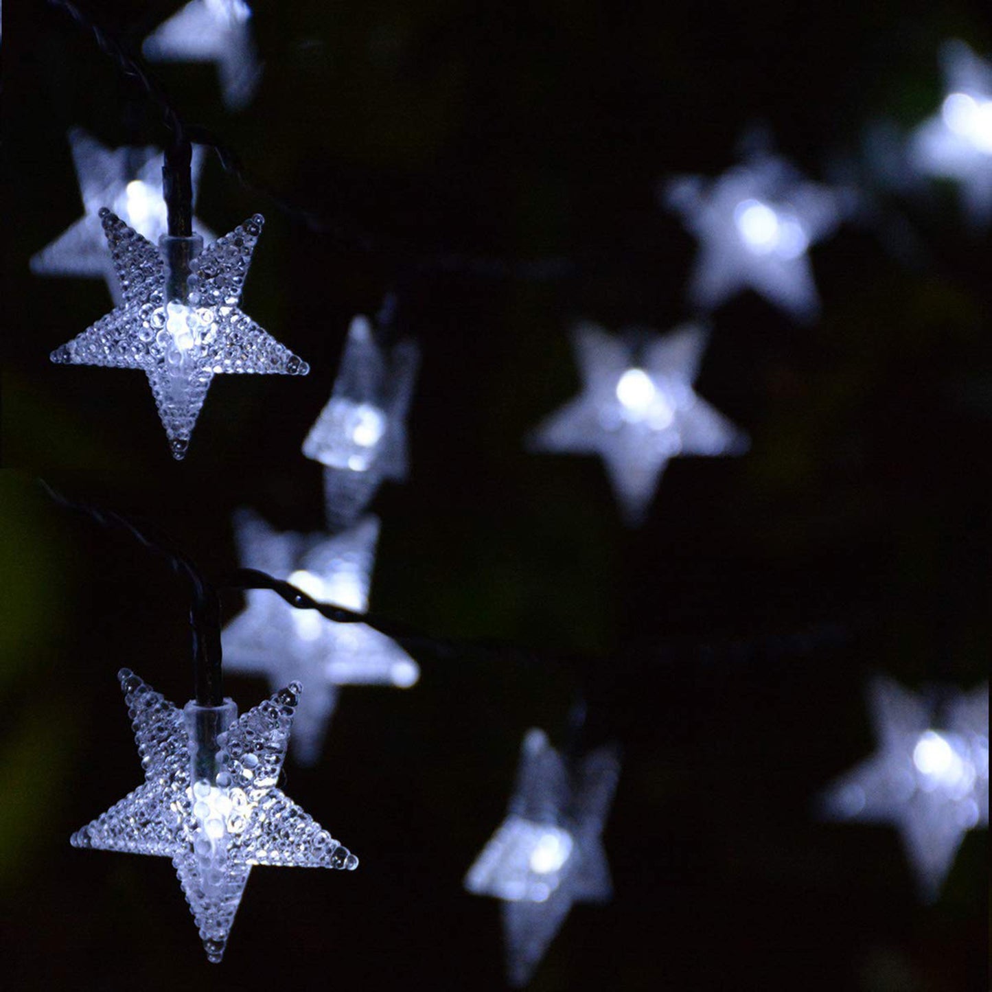 LED Solar Star String Lights Outdoor Waterproof Courtyard Garden Decorative