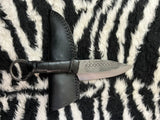 Handmade Carbon Steel Viking Hunting Knife with Ring Pommel For Outdoor Camping & Survival