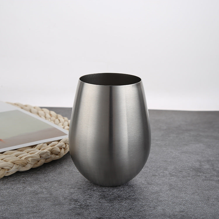 Stainless Steel Single Layer Eggshell Cup 304U Type Water Drop 550ml Eggshell Thermos Cup