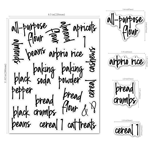 Pantry Bottle Storage Stickers Waterproof And Oil-proof Seasoning Label Stickers