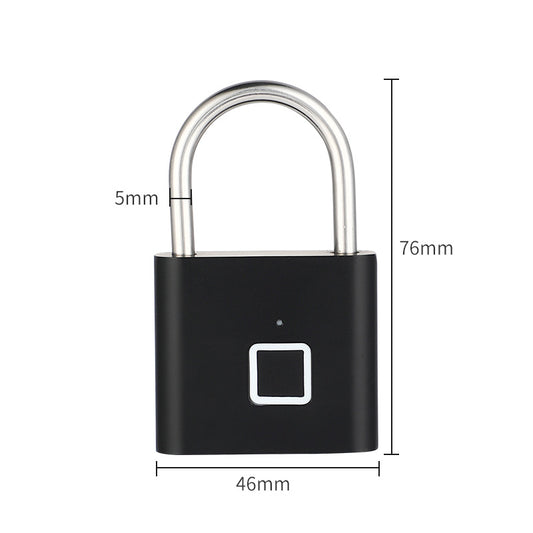 1Pcs Smart Fingerprint Padlock Outdoor Waterproof And Rust-proof Padlock