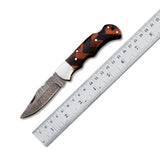 High Quality 3.75" Spanish Brown Wood Handle Pocket Knife Folding Knives Blade Length 1.18 cm and Handle Length 1.47 cm (Folding Knife-22)