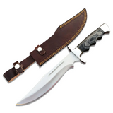 Handmade Bowie Knife Stainless Steel Blade Wooden Handle Movie Knife with Free Sheath | Birthday Gift | Outdoor Gift | (Bowie Knife-18)