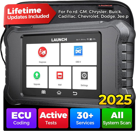 LAUNCH X431 Creader Elite 2.0 FGC OBD2 Scanner, Bidirectional Scan Tool for Ford, GM and Chrysler Series, ECU Coding, Lifetime FREE Update