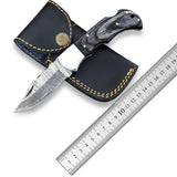 Custom Made New Style Pocket Knife Damascus Steel Outdoor Camping Folding Knives Wood Handle Tactical Knife With Sheath (Folding Knife-38)