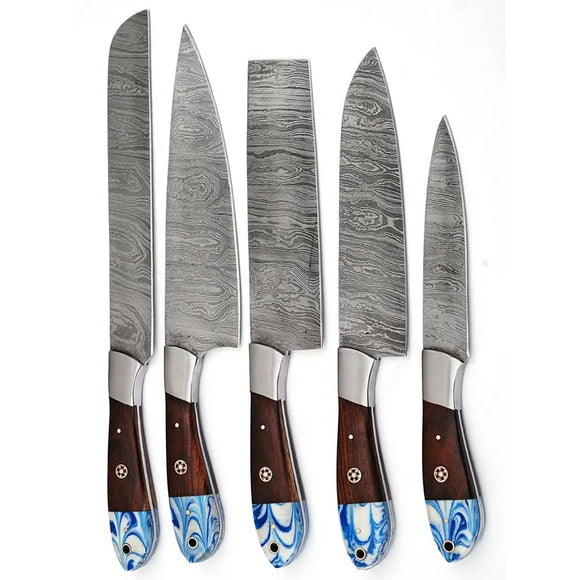 Professional Kitchen Chef Knife Set Unique Design Damascus Steel Stainless Steel VG10 Blade Cooking Dining Comes Protected Cover(Chef Knife-41)