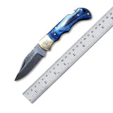 Hot Sale Custom Handmade Damascus Steel Folding Pocket Knife Beautiful Outdoor Camping (Folding Knife-19)